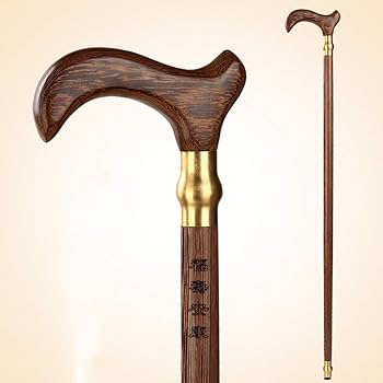 Amazon.co.jp: 木製ステッキ 高齢者用ステッキ、無垢材杖、木製