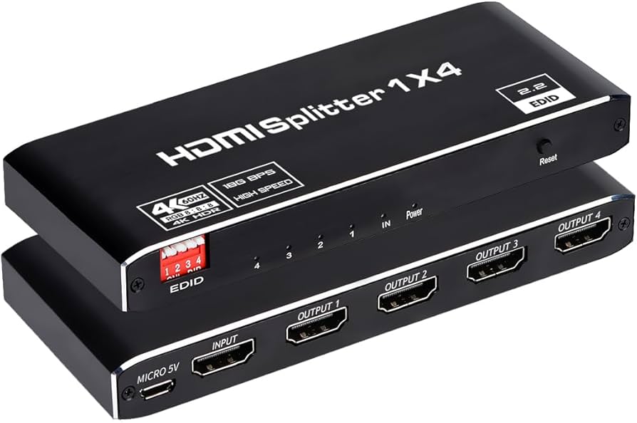 Amazon.co.jp: HDMIスプリッター 1x4 HDMI 分配器 1 入力 4 出力 2.0b