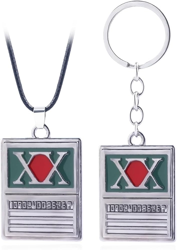 SONGCHANGJEWELRY HxH Hunter License Necklace Keychain - Anime GON