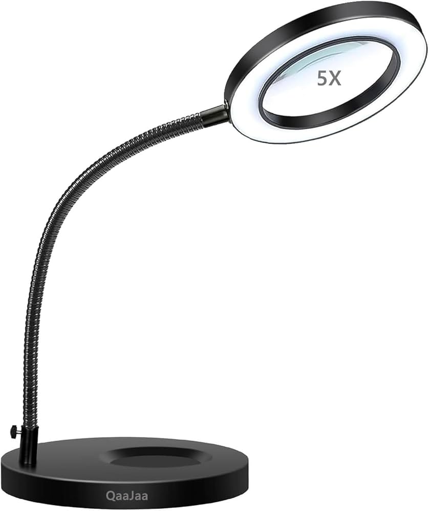 Amazon.co.jp: QaaJaa 拡大鏡 スタンド ライト付き led ルーペ