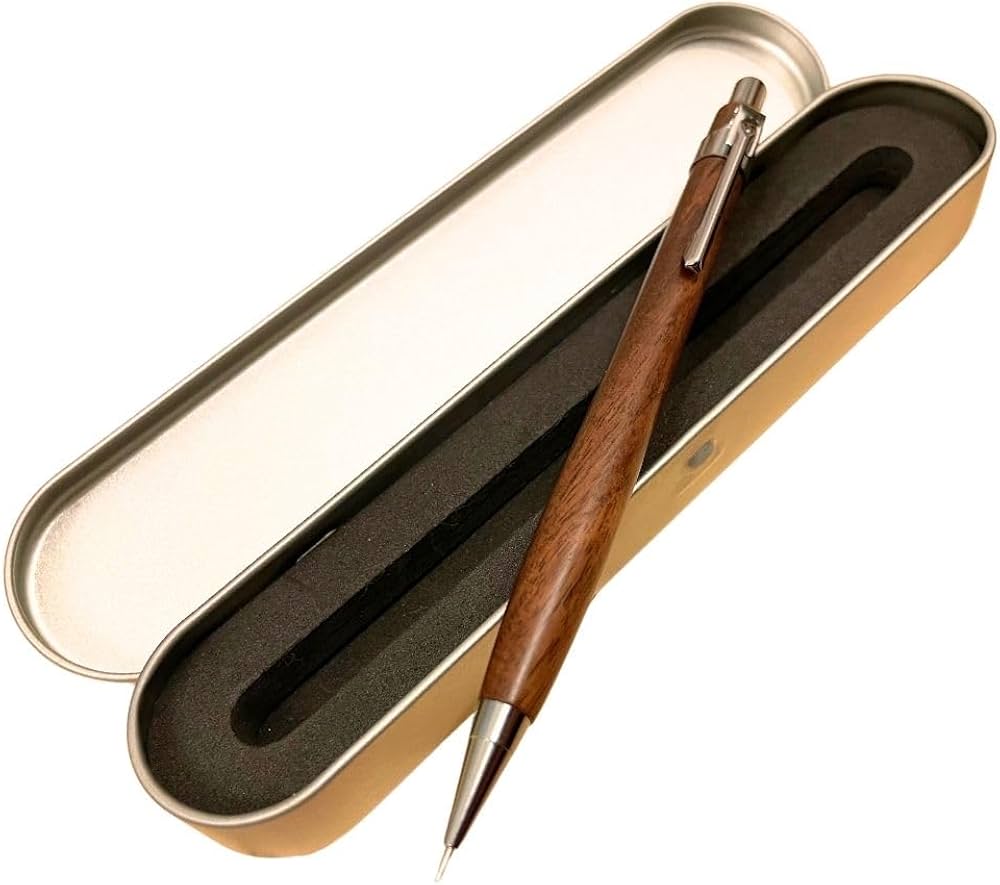 Amazon.co.jp: 木軸シャーペン 軽量 スリム 木製 シャープペンシル 0.5