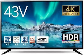 4K HDR対応 43型液晶テレビ LE-431T4KT-BK 2020年製 Amazon.co.jp: