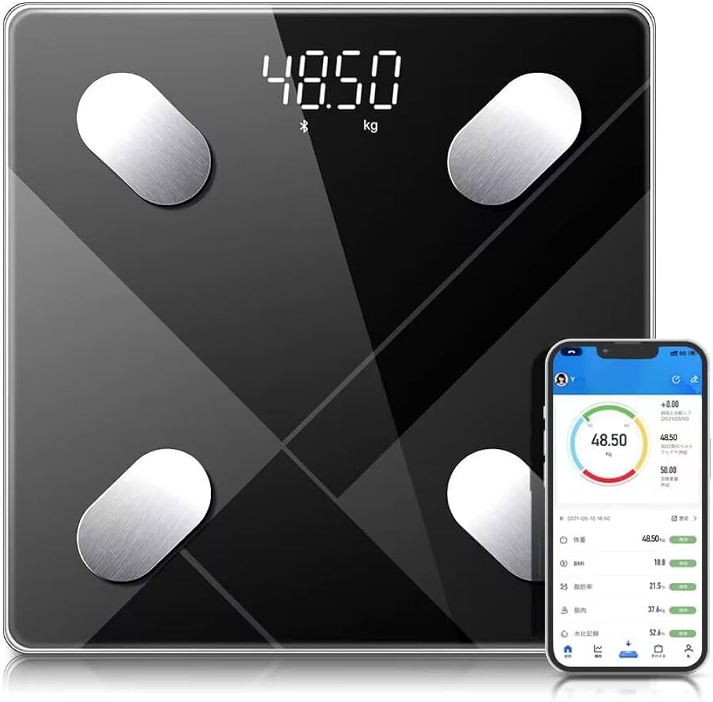 Amazon.co.jp: 体重計 体脂肪計 体組成計bluetooth スマホ連動 高精度