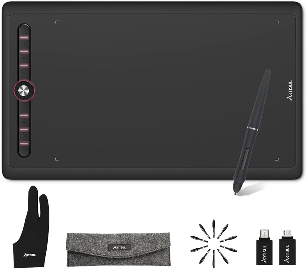 Amazon | Artisul ペンタブ 板タブ スマホで使える板タブ 傾き検出機能