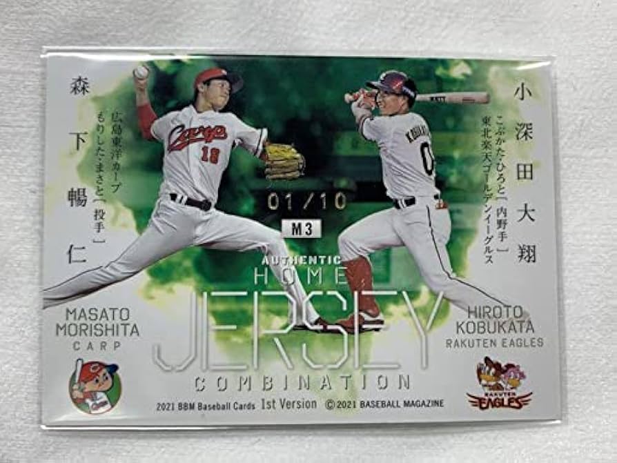 Amazon.co.jp: BBM 2021 第1弾 森下暢仁 小深田大翔 ジャージカード
