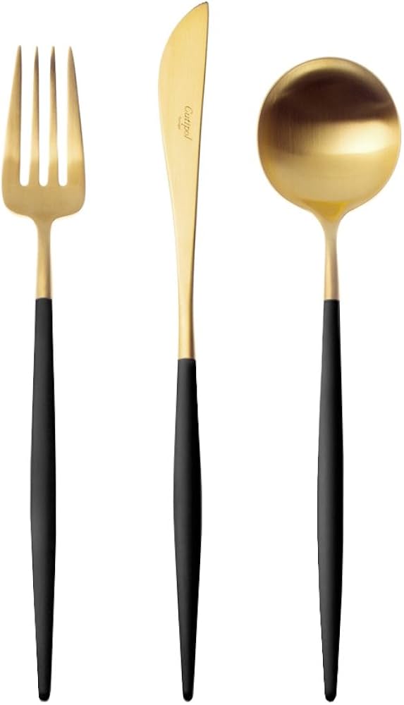 Amazon | クチポール(Cutipol) GOA ブラック/マットゴールド ディナー3