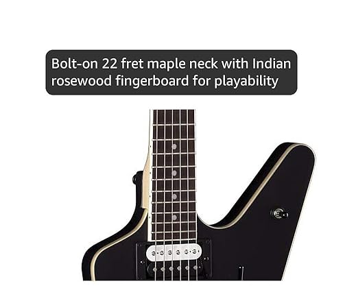 Amazon.com: Dean Guitars 6 String ZX Floyd Electric Guitar, Black