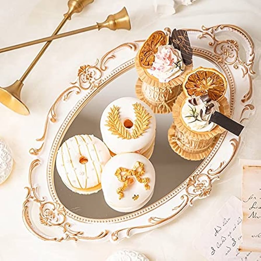 Amazon.co.jp: ミラートレイ ミラートレー アンティーク 鏡 ミラー