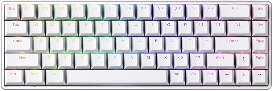 Amazon.co.jp: ゲーミングキーボード ATK 68 White G マグネティック