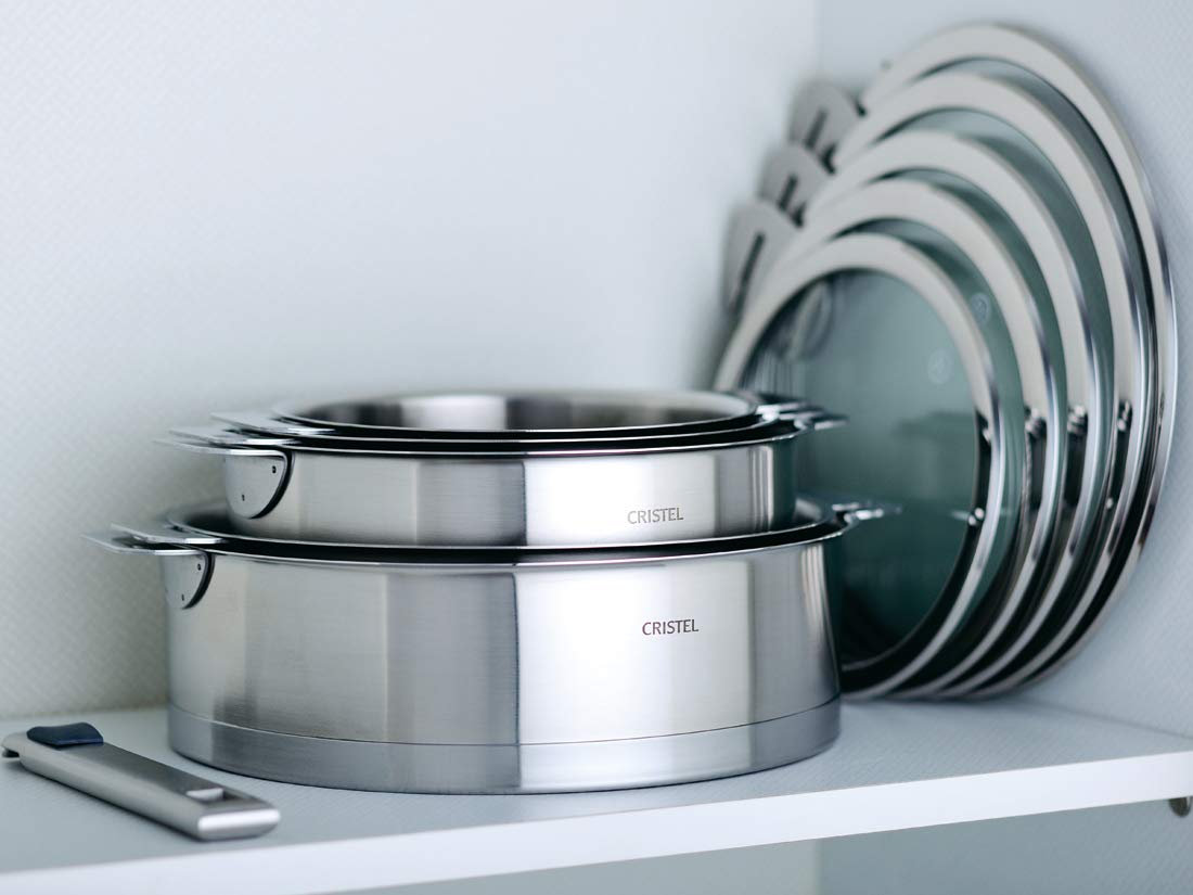 Amazon｜CRISTEL クリステル ステンレス 鍋 L浅鍋 22cm ガス IH