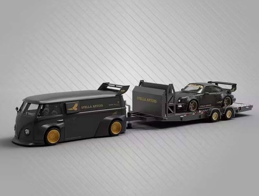 Amazon | 1/64 Mini Station セットA トレーラー ポルシェ RWB 964