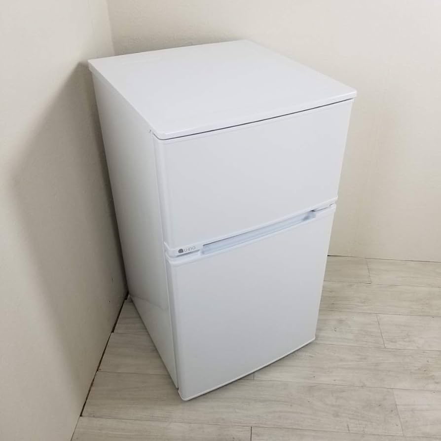 Amazon.co.jp: ユーイング 90L 2ドア冷蔵庫（直冷式）ホワイト【右開き