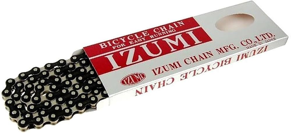 Amazon.com : Izumi Jet Black 1/2X1/8 116L 1-Sp Chain Silver/Black