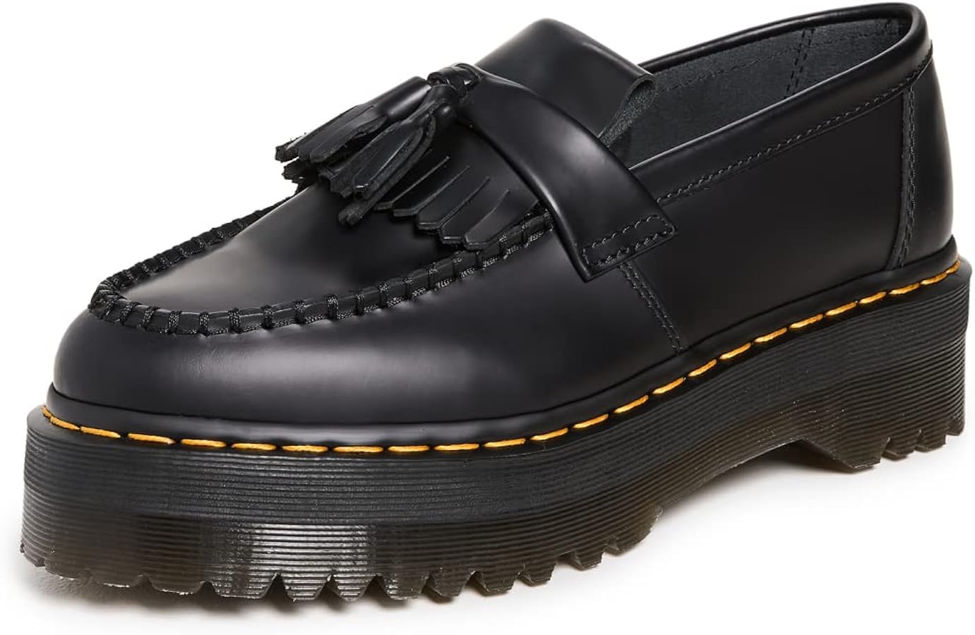 Amazon.com | Dr. Martens Men's Adrian Quad Moccasin, Black Smooth