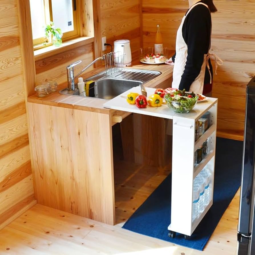 Amazon｜キッチン 作業台 コンパクトに折りたたみできる薄型