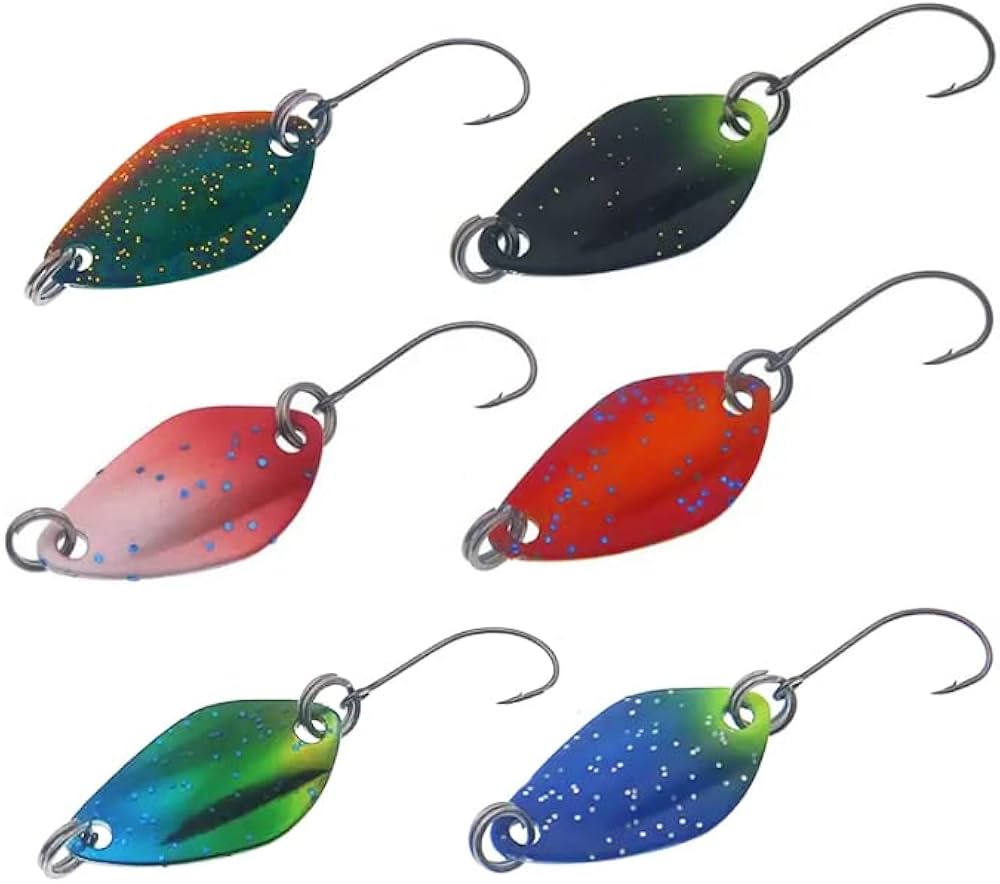 Amazon.co.jp: 【PBルアー】エリアスプーン 管釣りスプーン 6色セット