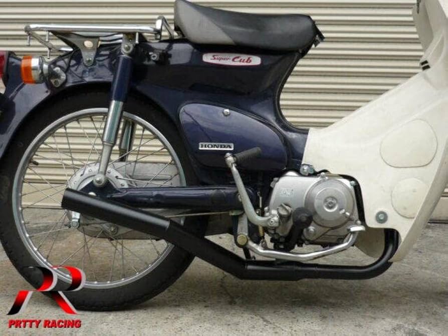 Amazon | スーパーカブ 50cc用 PRETTY ショート管 ブラック マフラー