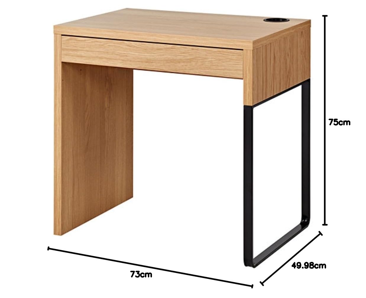 Amazon.co.jp: IKEA/イケア MICKE/ミッケ デスク73x50 cm オーク調
