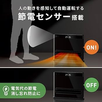 Amazon | スリーアップ パネルセラミックヒーター 広範囲＆足元 オート