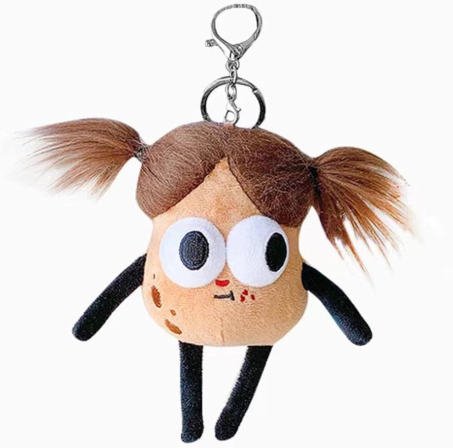 Amazon.co.jp: DWNYWS 面白いポテト人形 キーホルダー 髪を揚げた