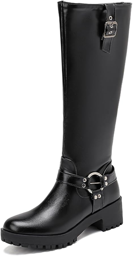 Amazon.com | MRKEWUNEY Knee High Boots for Women Wide Calf Pull On