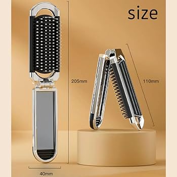 Amazon | MAGPIE 折りたたみブラシ 軽量 静電防止 ミラー付き