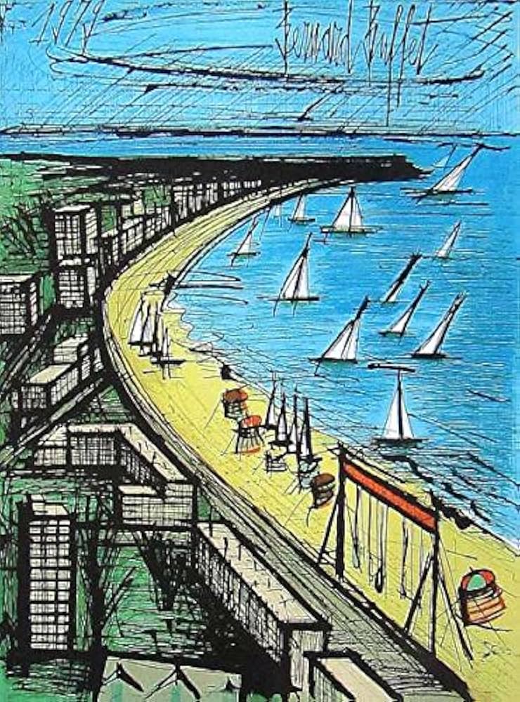 Amazon.co.jp: ベルナール・ビュッフェ『ラ・ポール海岸』ジクレー