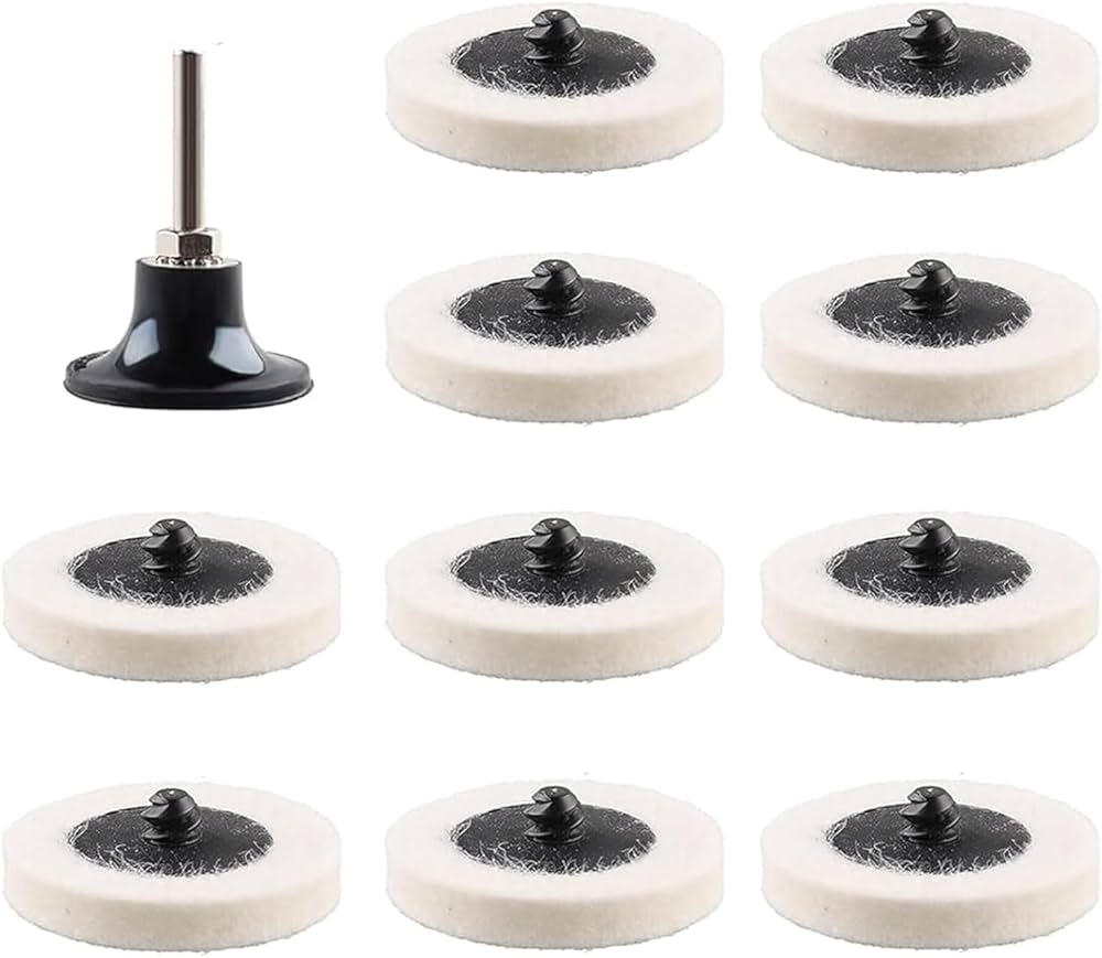 Amazon | STEBRUAM ポリッシャ バフ 10枚セット 50mm 羊毛フェルトバフ