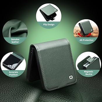 Natural Genuine Leather Case for Samsung Galaxy Z Flip 7 5G
