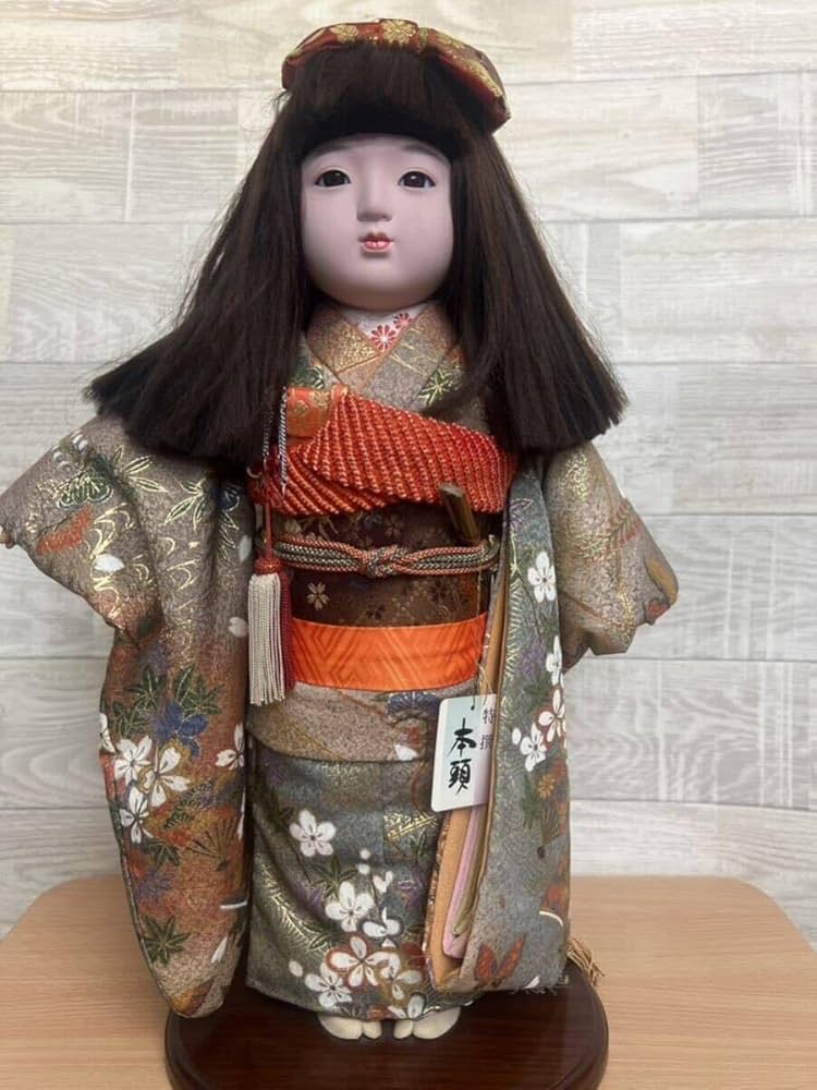 Amazon | 市松人形 日本人形 女の子 アンティーク 着物 コレクション