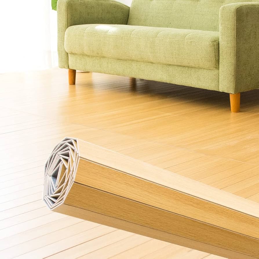 Amazon｜アイリスプラザ ウッドカーペット ナチュラル 幅約350×奥行き