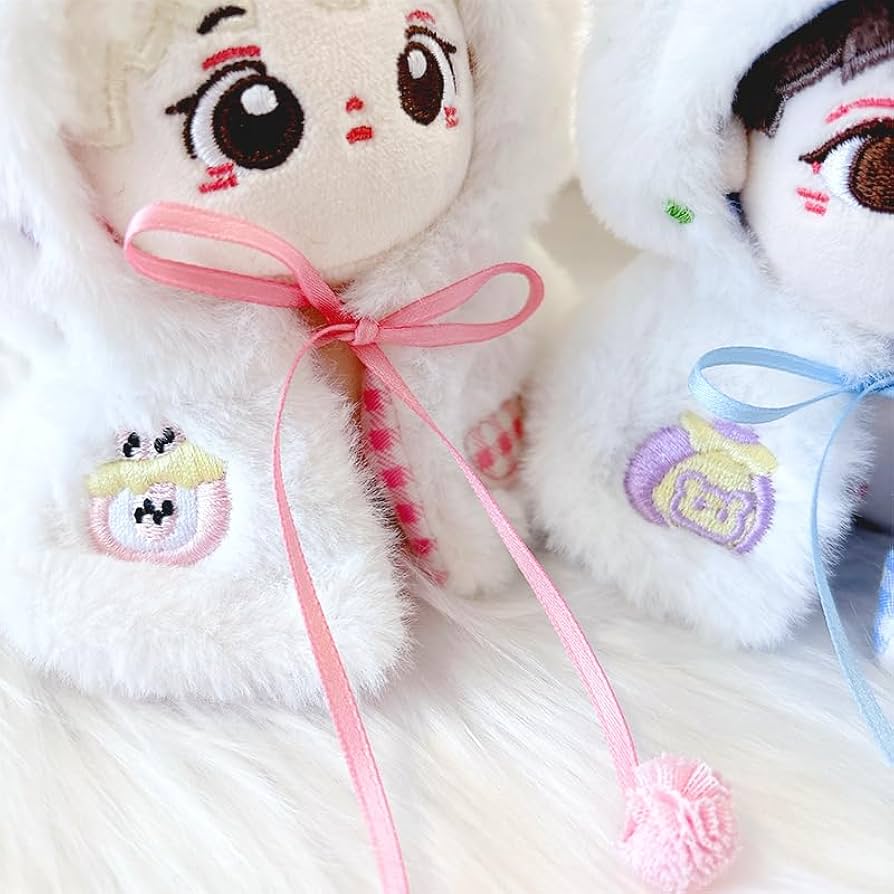 おすわりぬい服 着ぐるみ くまちゃん ピンクx白② ⑧15cm おすわりぬい