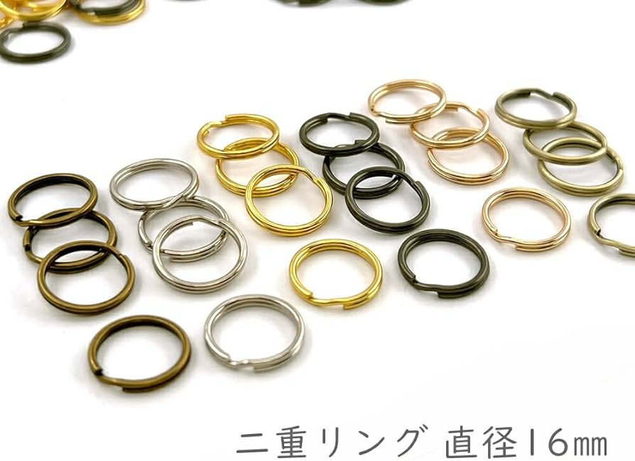 Amazon.co.jp: 2[ニ16] 60個入 二重リング 直径(外径)16mm 線幅1.3