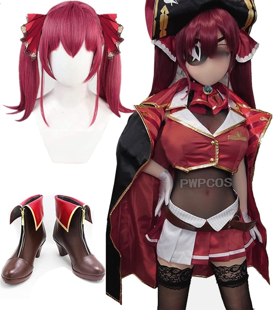 ホロライブ 宝鐘マリン コスプレ衣装2着セット ウィッグ付き hololive