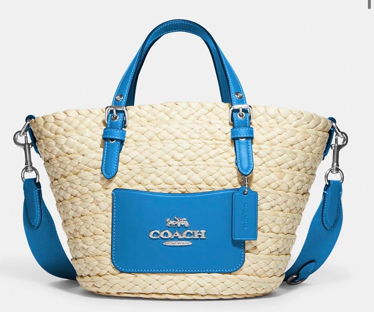 Amazon | [コーチ] COACH トートバッグ ストロー レザー ミニ かご