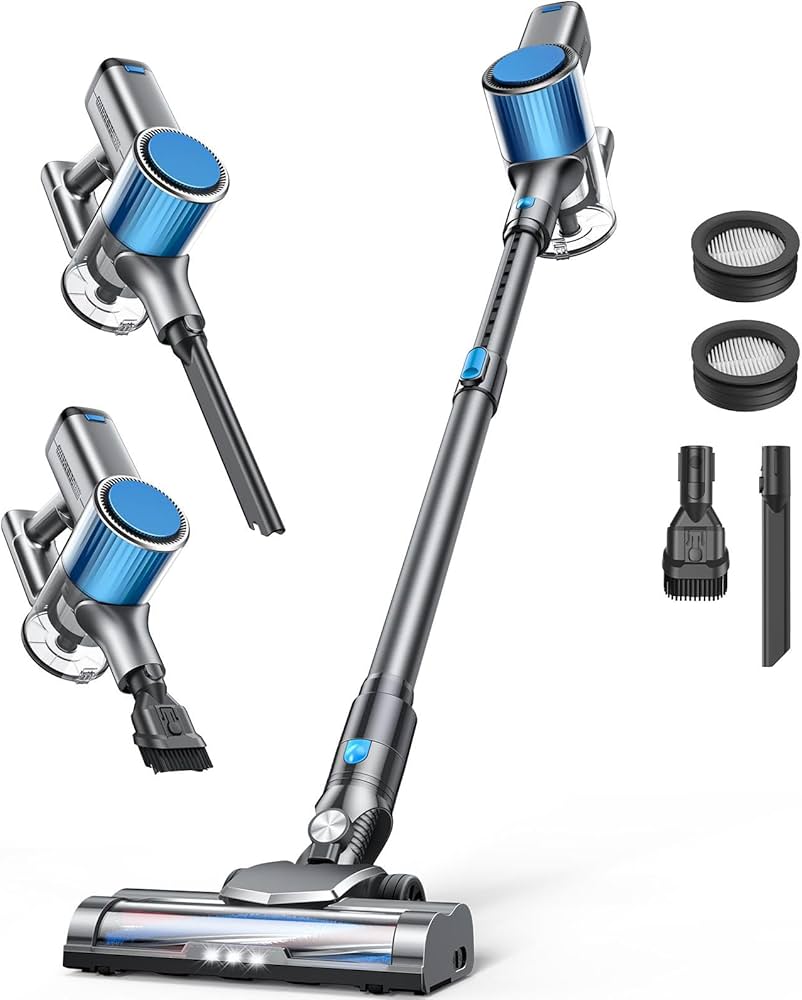 Amazon | 掃除機 コードレス 【50000pa超強力吸引・自立式・50分連続