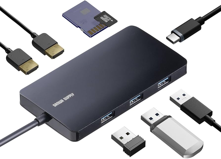 Amazon | サンワダイレクト Type-C ドッキングステーション 2画面出力