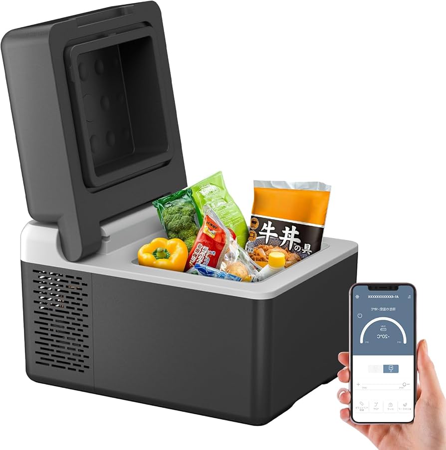 Amazon.co.jp: F40C4TMP ポータブル冷蔵庫 12L 車載冷蔵庫 -20℃～20