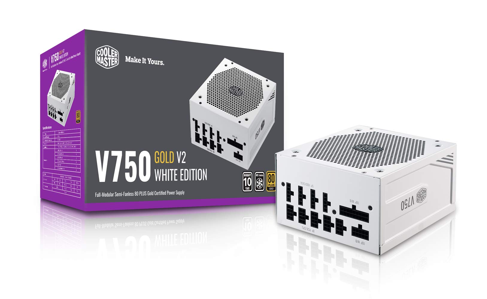 Amazon | Cooler Master CoolerMaster V750 GOLD V2 White Edition