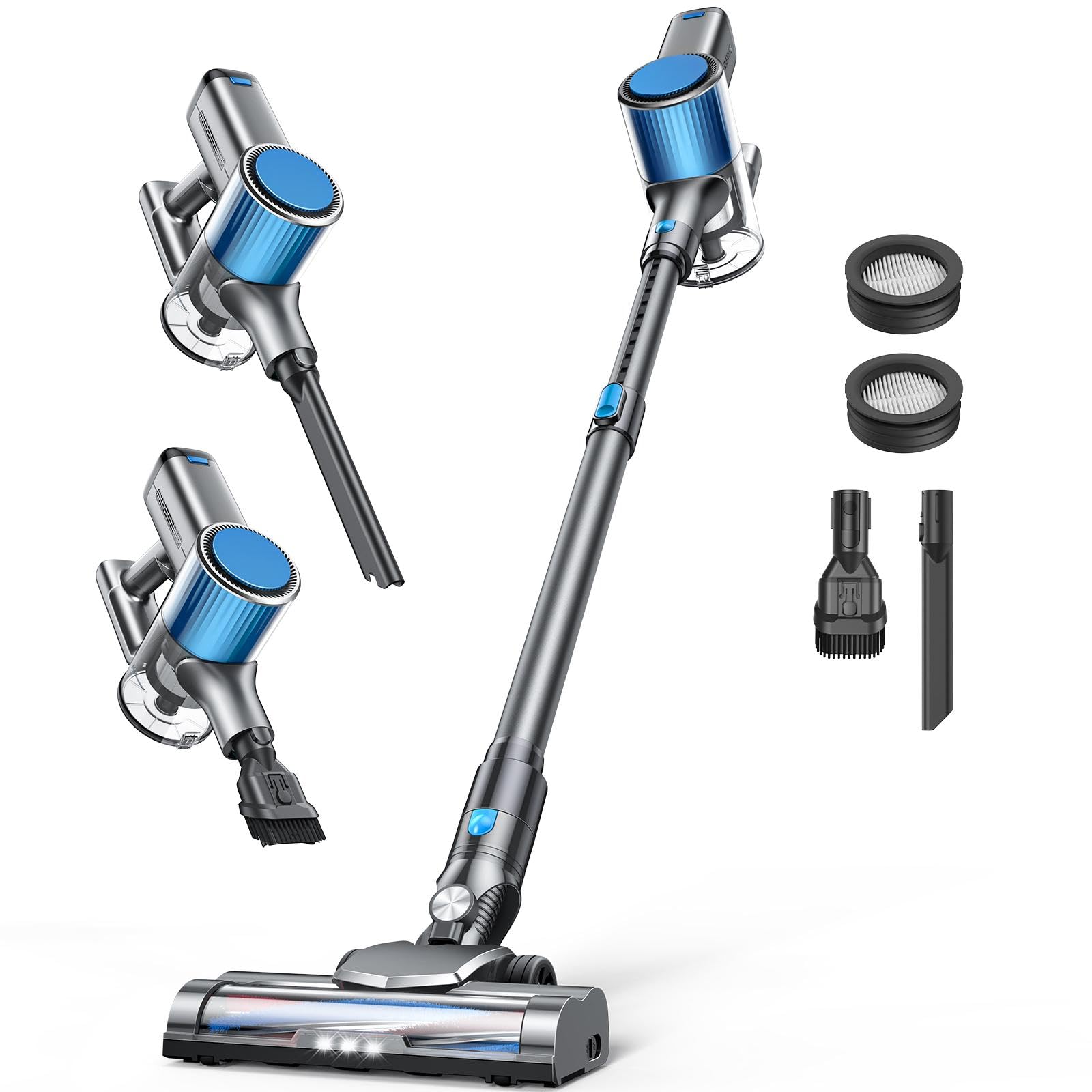 Amazon | 掃除機 コードレス 【50Kpa超強力吸引】50分連続稼働