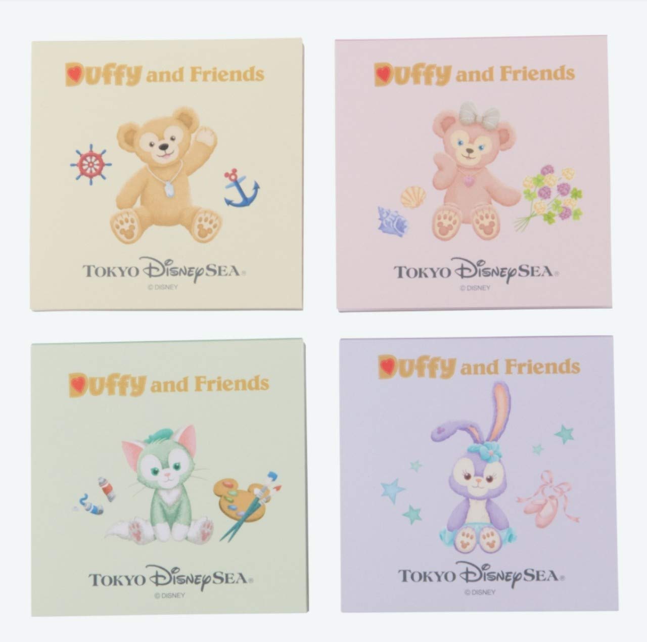 Amazon.co.jp: 8/2〜順次発送 ダッフィー＆フレンズ メモ 4個 セット