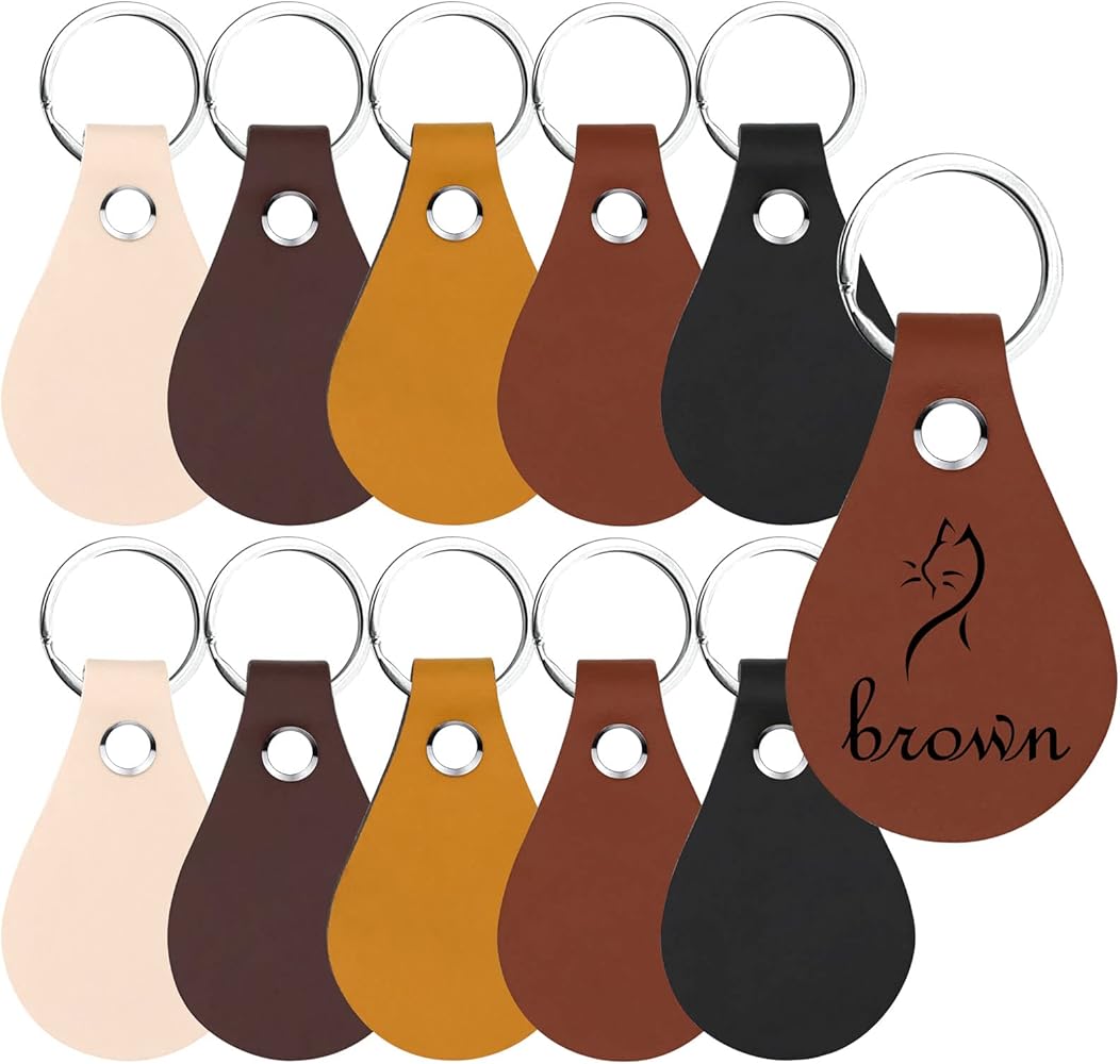 Amazon.com: TiciKim 20 Pack Leather Key Fob Kit PU Leather