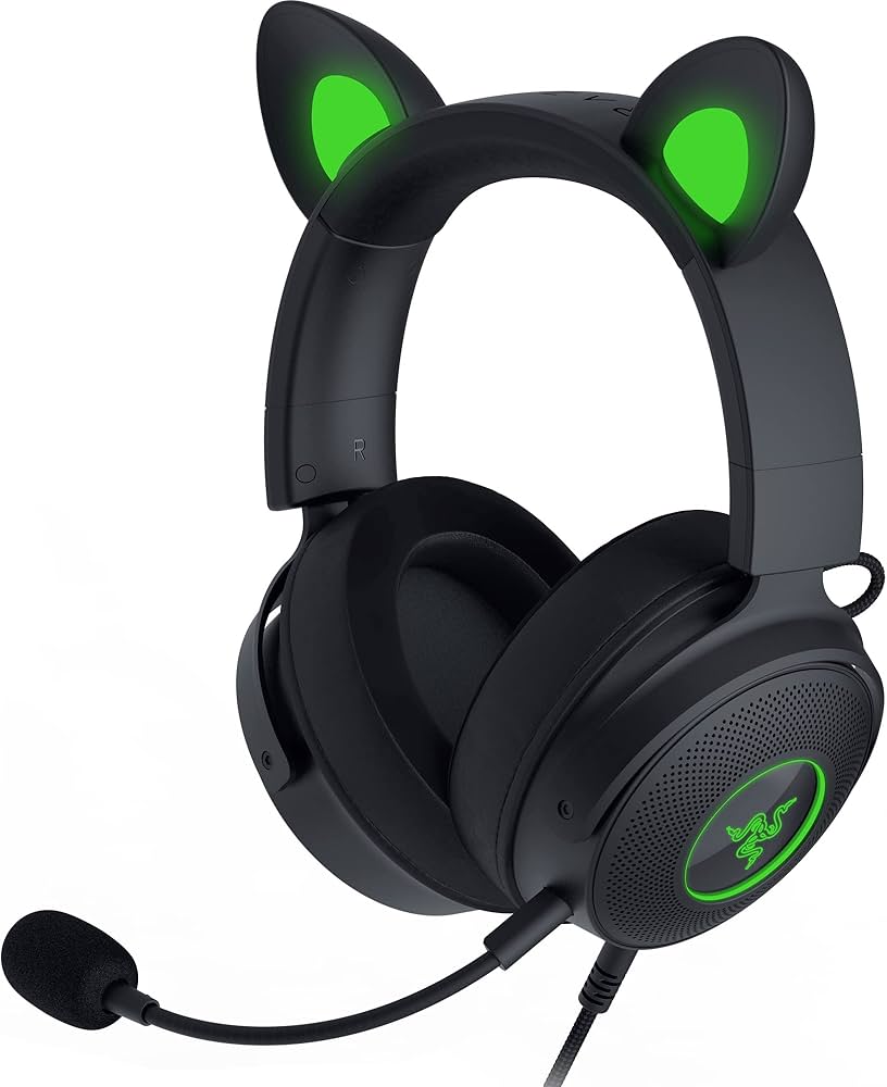 Razer Kraken Kitty V2 Pro Wired RGB Headset: Interchangeable Ears