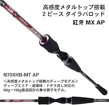 Amazon | ダイワ(DAIWA) タイラバロッド 紅牙MX AP(エアポータブル