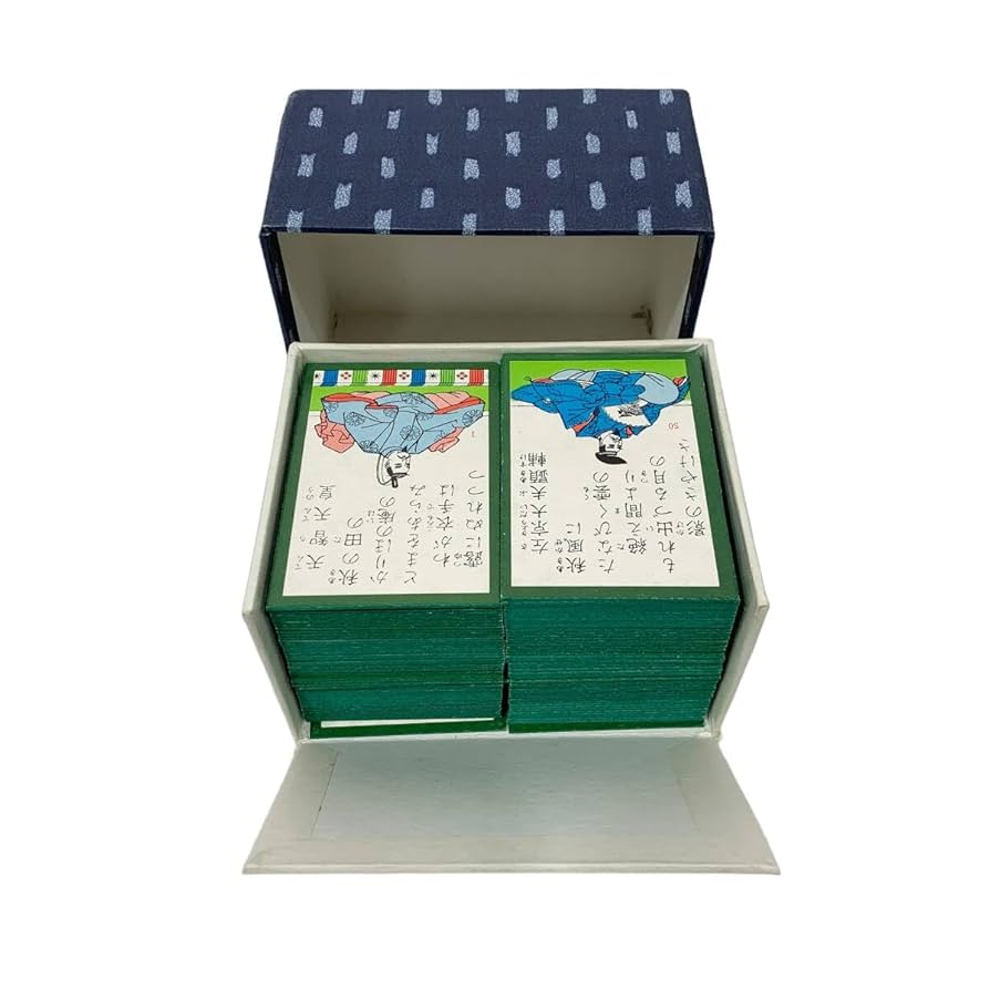 中田綿玉 合作 百人一首 花生 木札木箱付き 【公式通販】