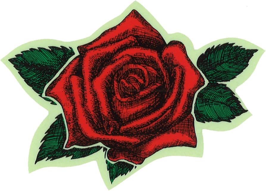 Amazon.co.jp: 東洋マーク 薔薇(バラ) ステッカー サイズ:7㎝×9.6