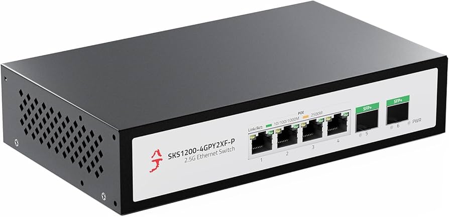 Amazon.co.jp: XikeStor 非管理 2.5gbps スイッチングハブ poe ハブ 6