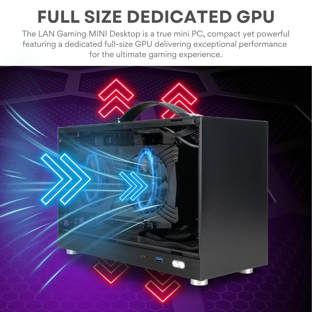 Amazon.com: LAN Gamer 8.1L Mini ITX Desktop RTX 5060, AMD 8-Core