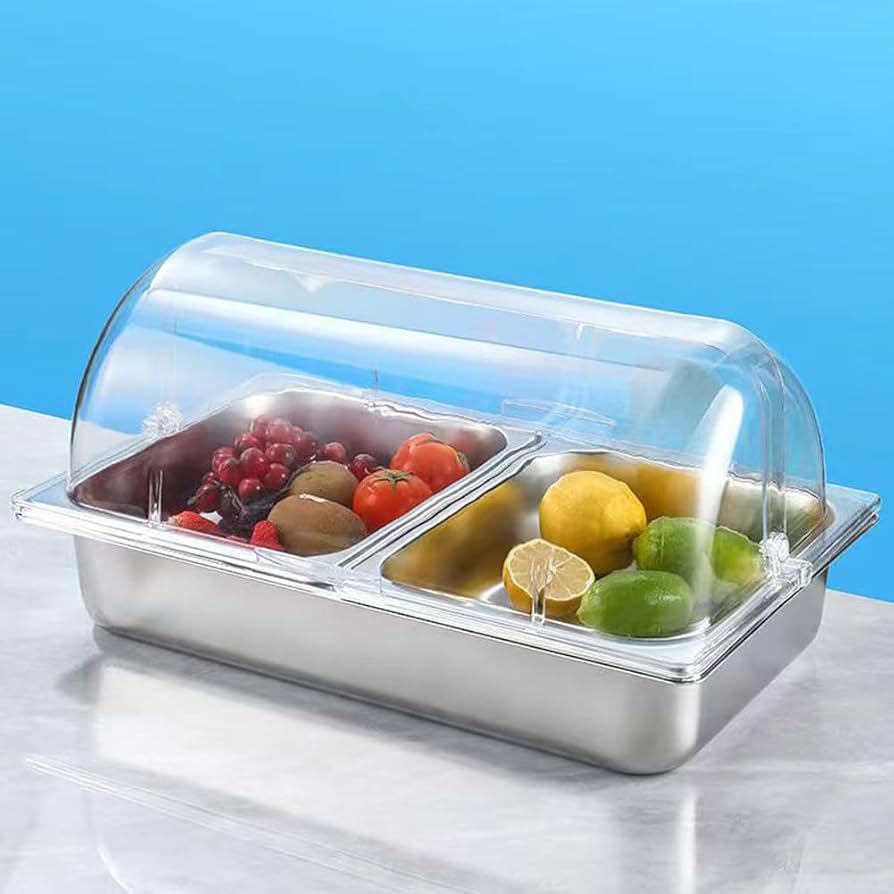 Amazon｜HCTOOL ビュッフェサーバー 保冷 フードディスプレイ 透明PC蓋