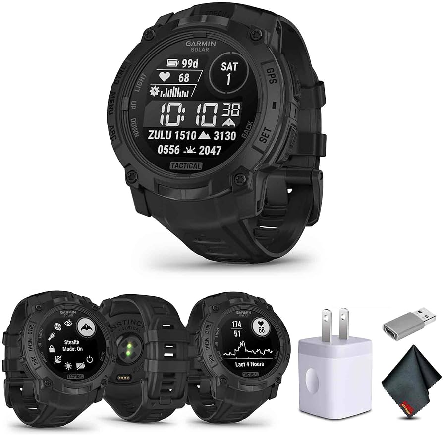 Amazon.com: Garmin Instinct 3 Tactical Edition, Solar Charged 50mm